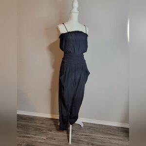 Ramy Brook Blue Ruched Jumpsuit Night Out